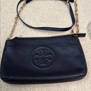 Tory Burch Black Leather Chain Shoulder Bag